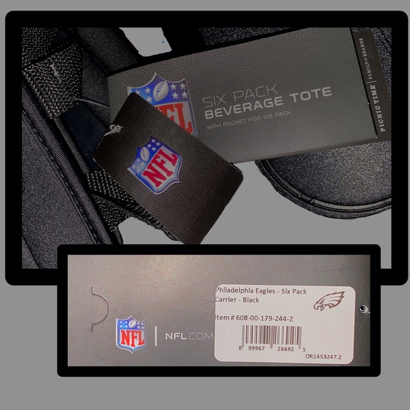 Philadelphia Eagles- Six Pack Beverage Carrier NWT - Picture 6 of 7
